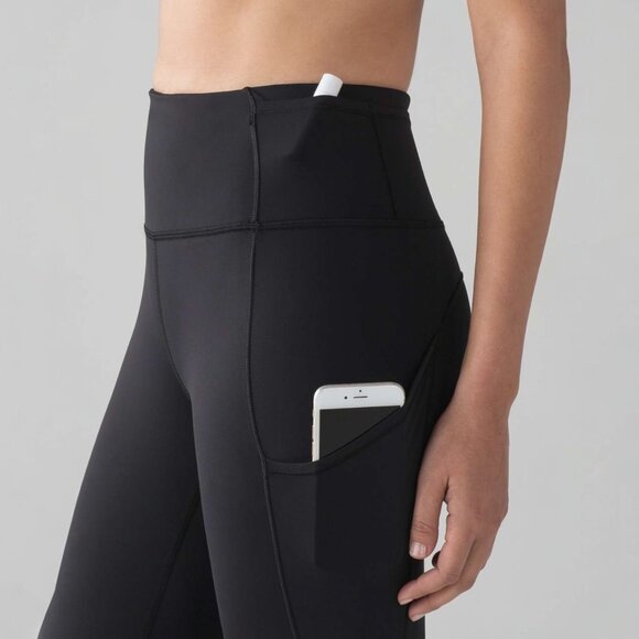 LULULEMON BLACK FAST & FREE 7/8 TIGHT II NULUX 25" SIZE 6 - Picture 8 of 12